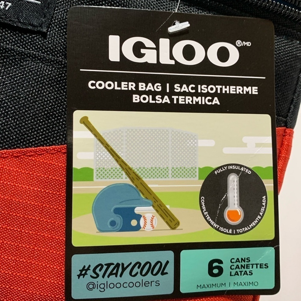 Igloo Hard Liner Square Cooler Bag Red Black NWT - Picture 6 of 11